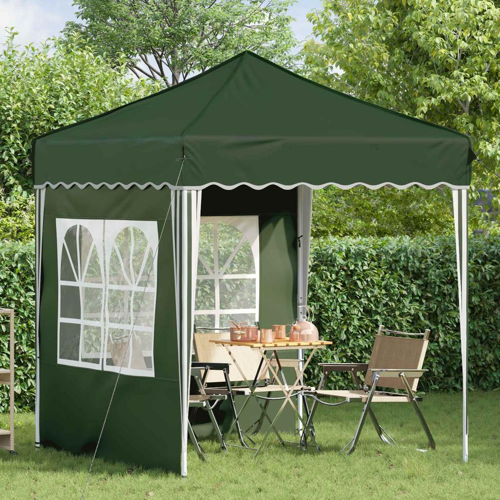 Pop up Party Tent 195 x 195 x 245 cm Green Oxford Fabric