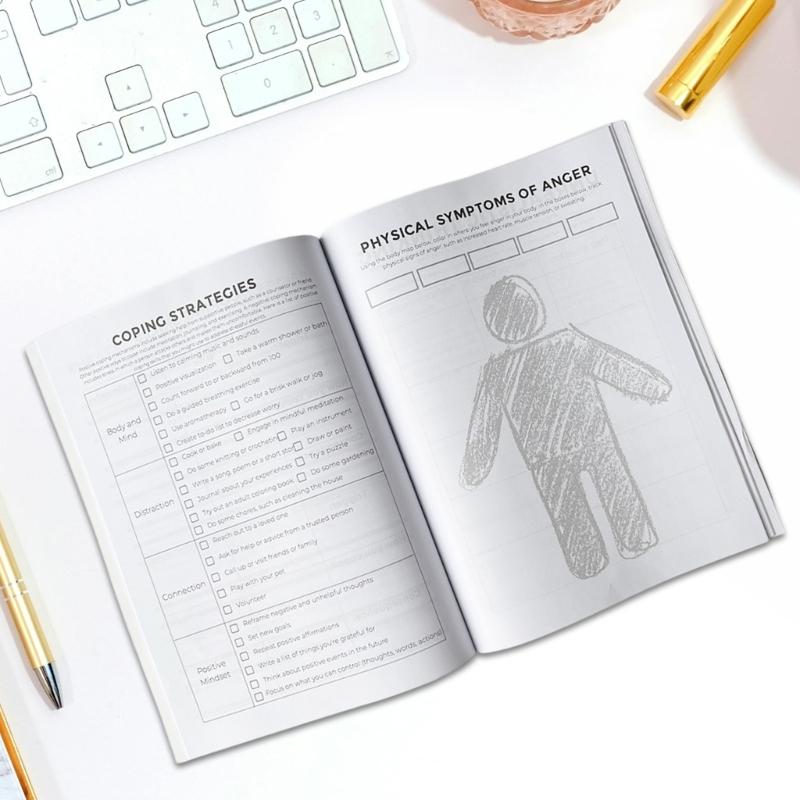 Anger Management Planner For Stress Relief And Emotional Balance Mood Tracking Book