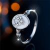 Trendy Female White Enamel Stone Oval Leaf Plant Ring Vintage Gold CopperColor Rings For Women Wedding Jewelry Gift