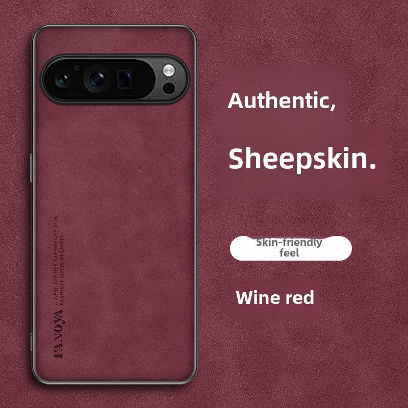 Pixel9Pro XL Leather Phone Case for Google 8A Pixel9A - Sheepskin Protective Cover