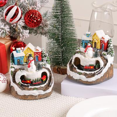 Christmas Gift Christmas Snowman House Music Box Children'S Day Gift Music Box