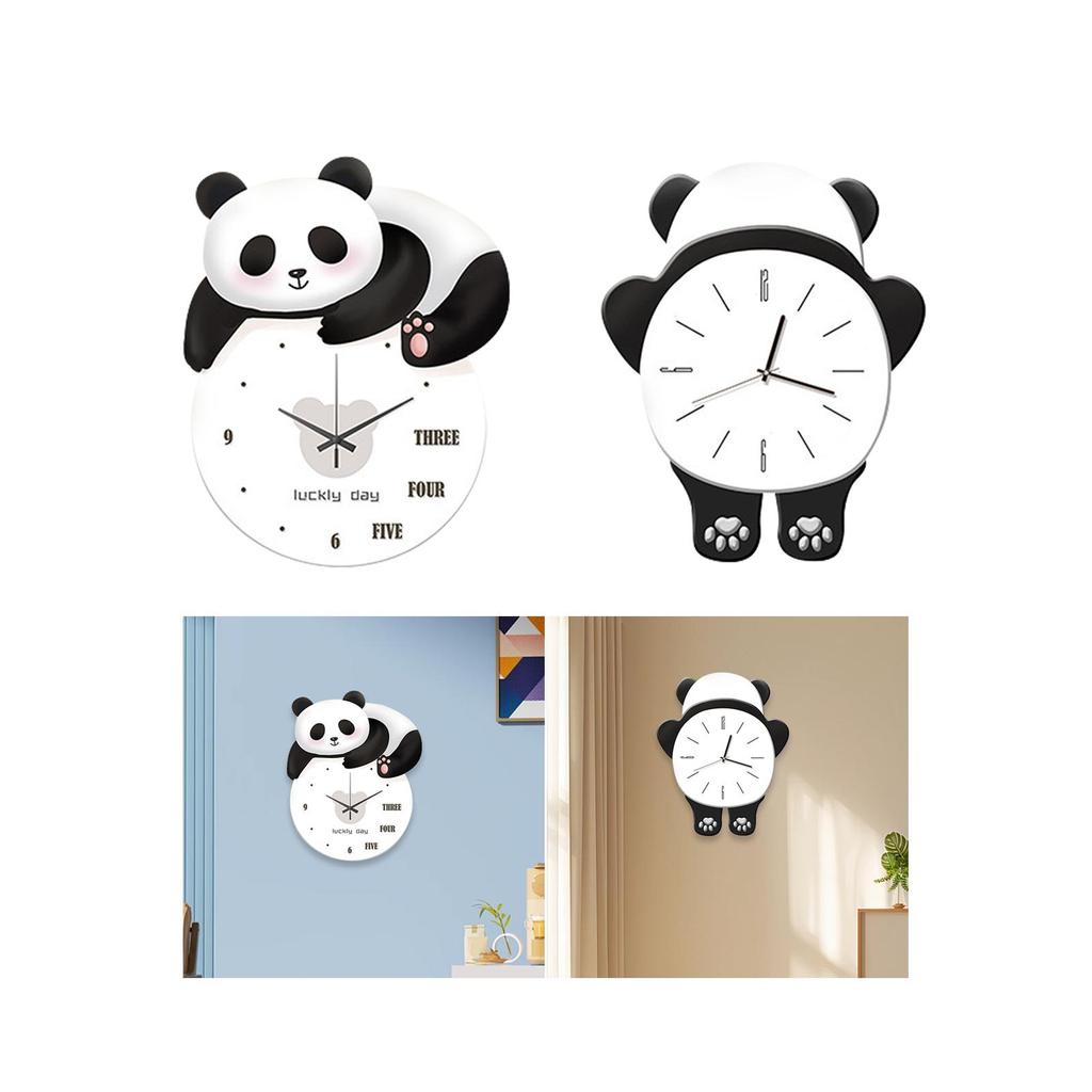 Animal Wall Clock Cartoon Home Decor Animal Collection Adorable Wall Hanging Clock for Bedroom Nursery Office Farmhouse Kitchen