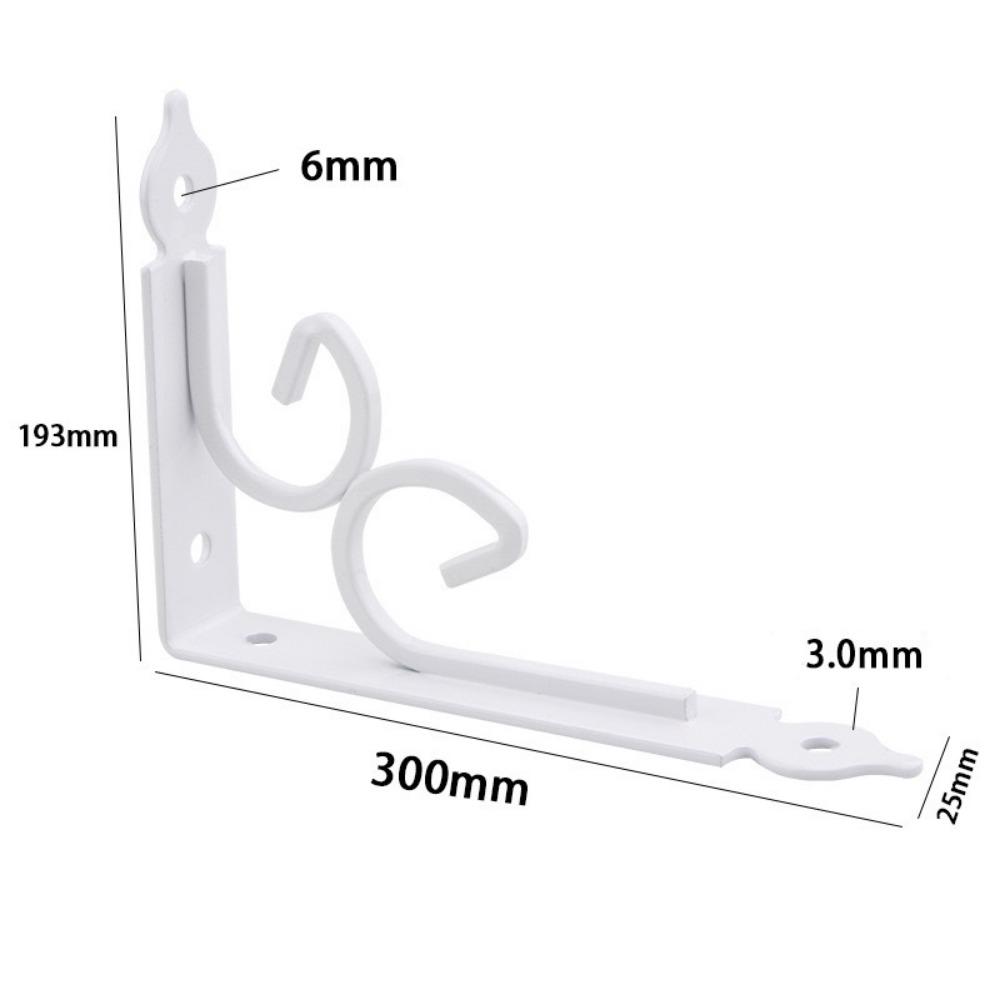 Thickened Metal Shelf Bracket Black White Triangle Bracket Support Shelf Corner Brace Universal