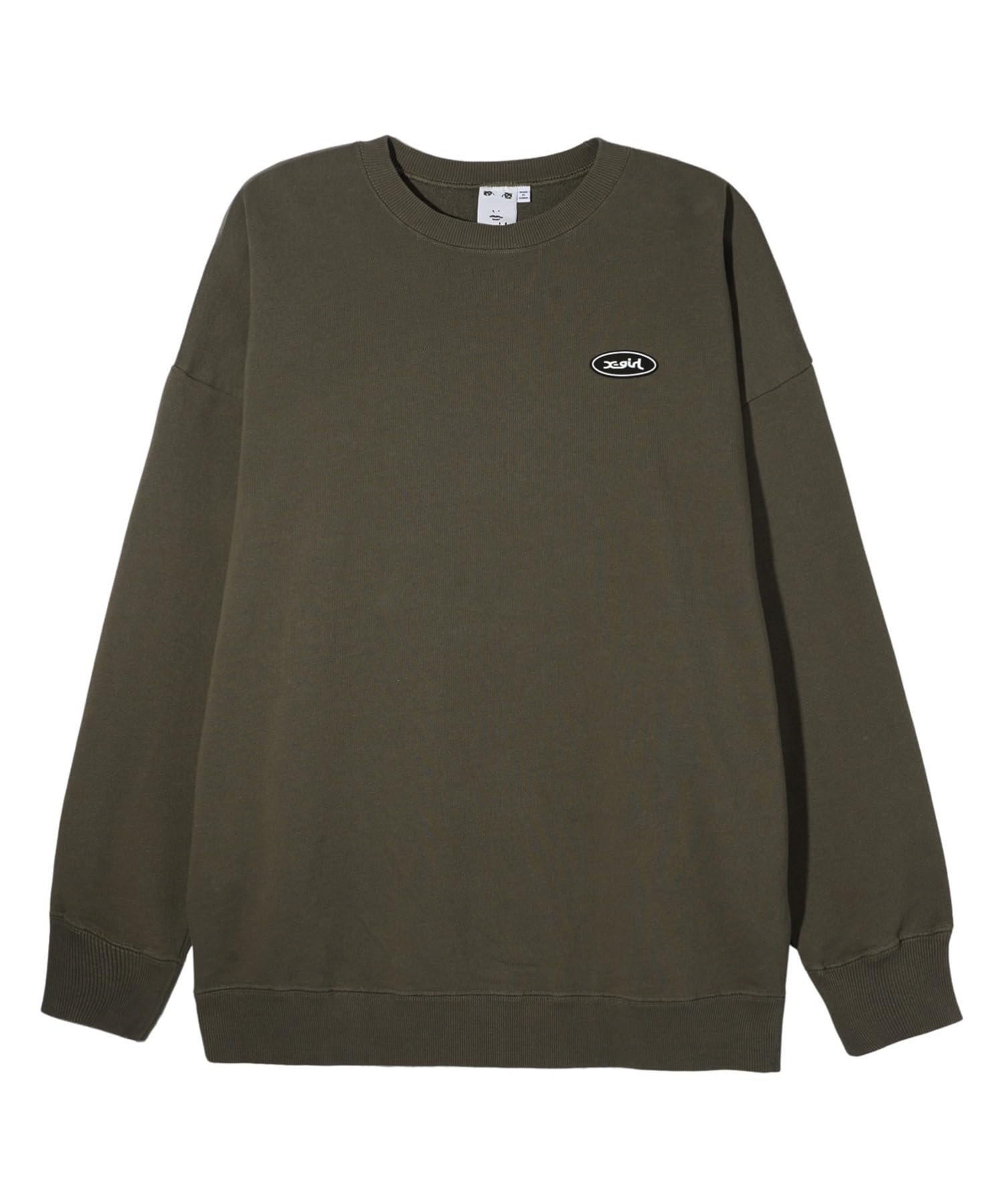 

Толстовка OVAL LOGO BIG SWEAT TOP OLIVE [X Girl] женская оливковый
