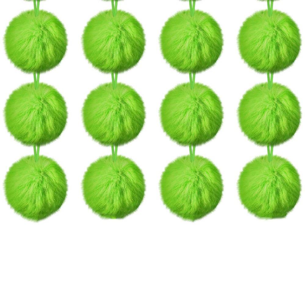 12 ks Plyšová vánoční ozdoba na stromek Koule 6cm Vánoční závěsné dekorace Krb