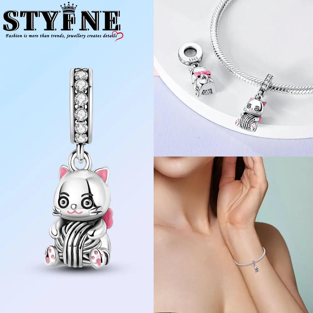 Anniversary Copper Color Cute Cat Blue Moon Owl Rabbit Mermaid Animal Charms Pendants Fit Original Bracelets Diy Jewelry