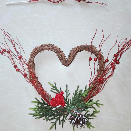 2/10Pcs Christmas Tree Picks Eco-friendly Vibrant Color Widely Used Artificial Tree Filler Sticks Berry Branches Stems