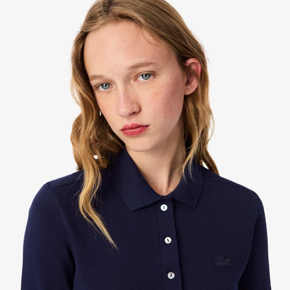 [Lacoste] Women's Slim Fit Long Sleeve Polo Shirt PF5464-55N166