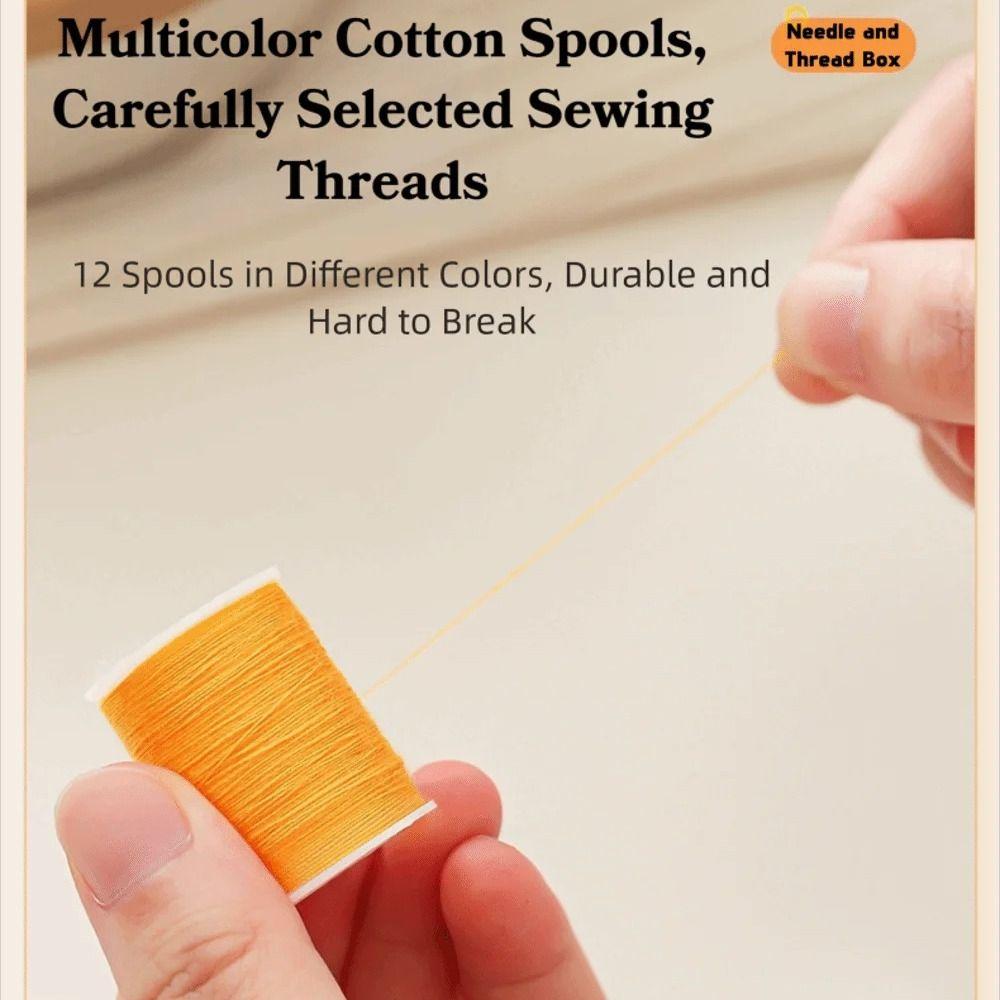 Hand Sewing Needles Needle Thread Box Portable Sewing Supplies Organizer Household Use