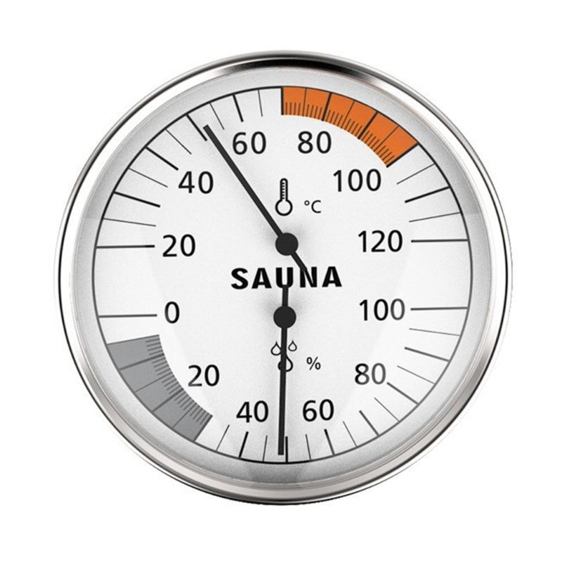

Professional Sauna Room Thermometers Hygrometer Alloy Heat Resistant Glass Accurate Humidity Monitor for Sauna