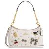 Teri 25 Pin Decoration Leather Crossbody Shoulder Bag Medium Women Bags Chalk-White CCE87-IMCHK