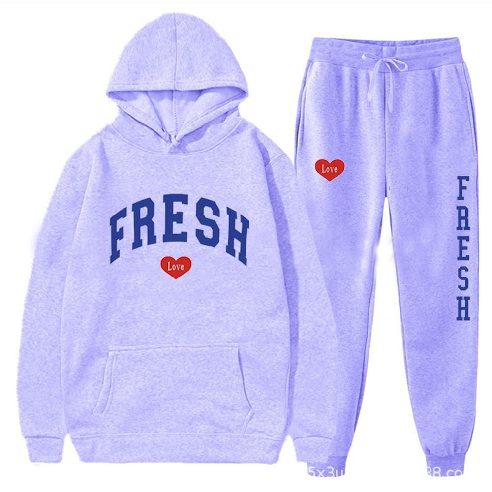 New Spring and Autumn Men's Hoodie Set, Popular In Europe and America, Casual Trend Men's Sweater Set
