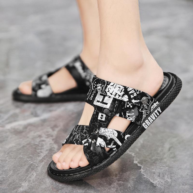 Sandals Men's Outer Wear 2024 New Summer Popular Dual-purpose Non-slip Winter Sports Driving Beach Cool Slippers Tide