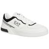 Emporio Armani Fabric PU Logo Print Thick Sole Lace-Up Low-Top Casual Shoes Unisex Sneakers White X8X173XK374U026