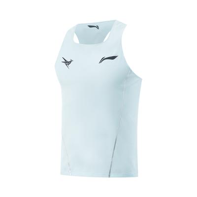 Li Ning Dragon Sparrow Atmungsaktiv Schnelltrocknend Sport Slim Fit Outdoor Ärmellos Gestrickte Laufwettkampf Weste Herren Oberteile Hellhimmelblau AAYV123-5