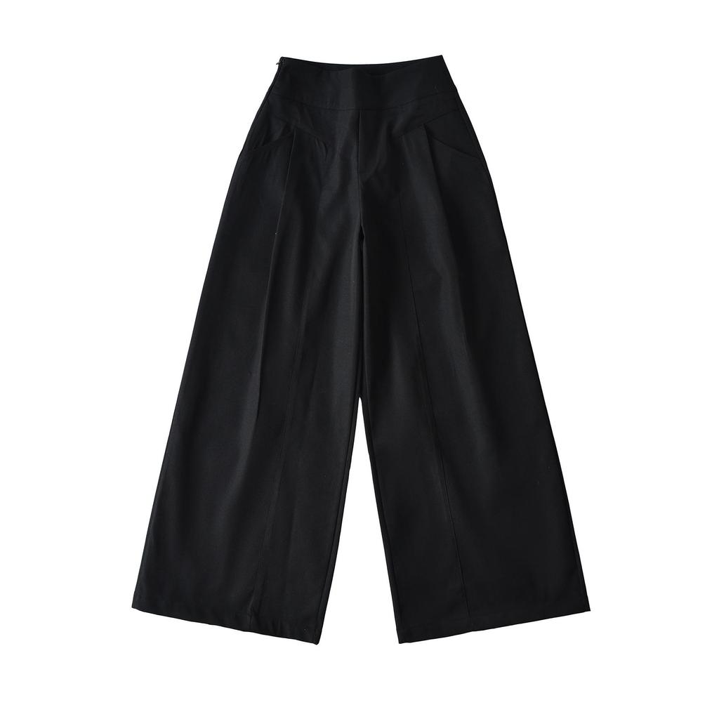 Spicy Girl Women's Early Spring Wide-Leg Pants: Fashionable, Simple, Versatile, American-Style Casual Straight-Leg Sports Pants