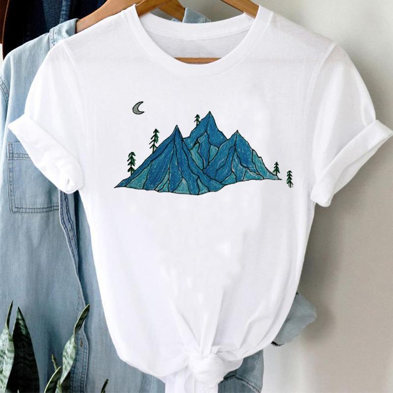 T-Shirts Women 90S Star Fashion Short Sleeve Trend Spring Summer Clothes Stylish Tshirt Top Lady Print Girl Tee T-Shirt