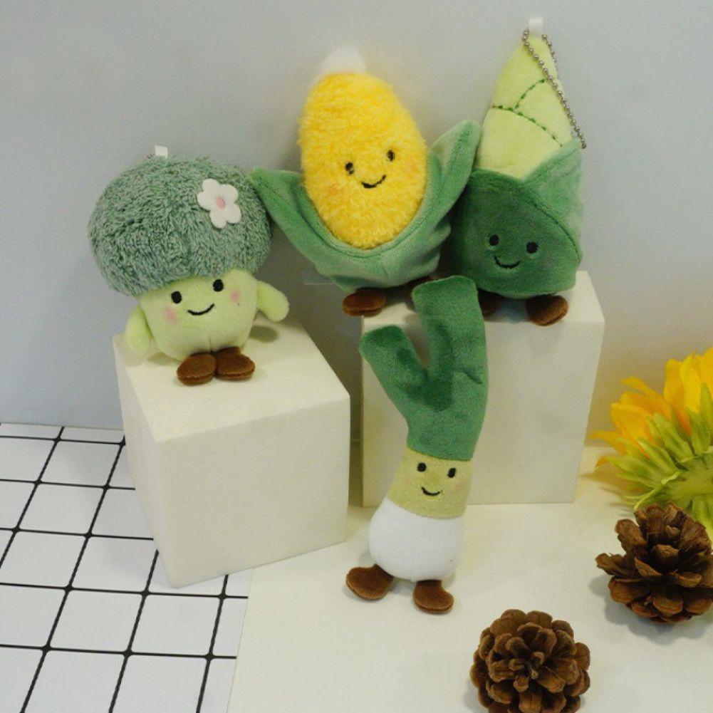 Veggie Plush Keychain White Cabbage Broccoli Corn And More