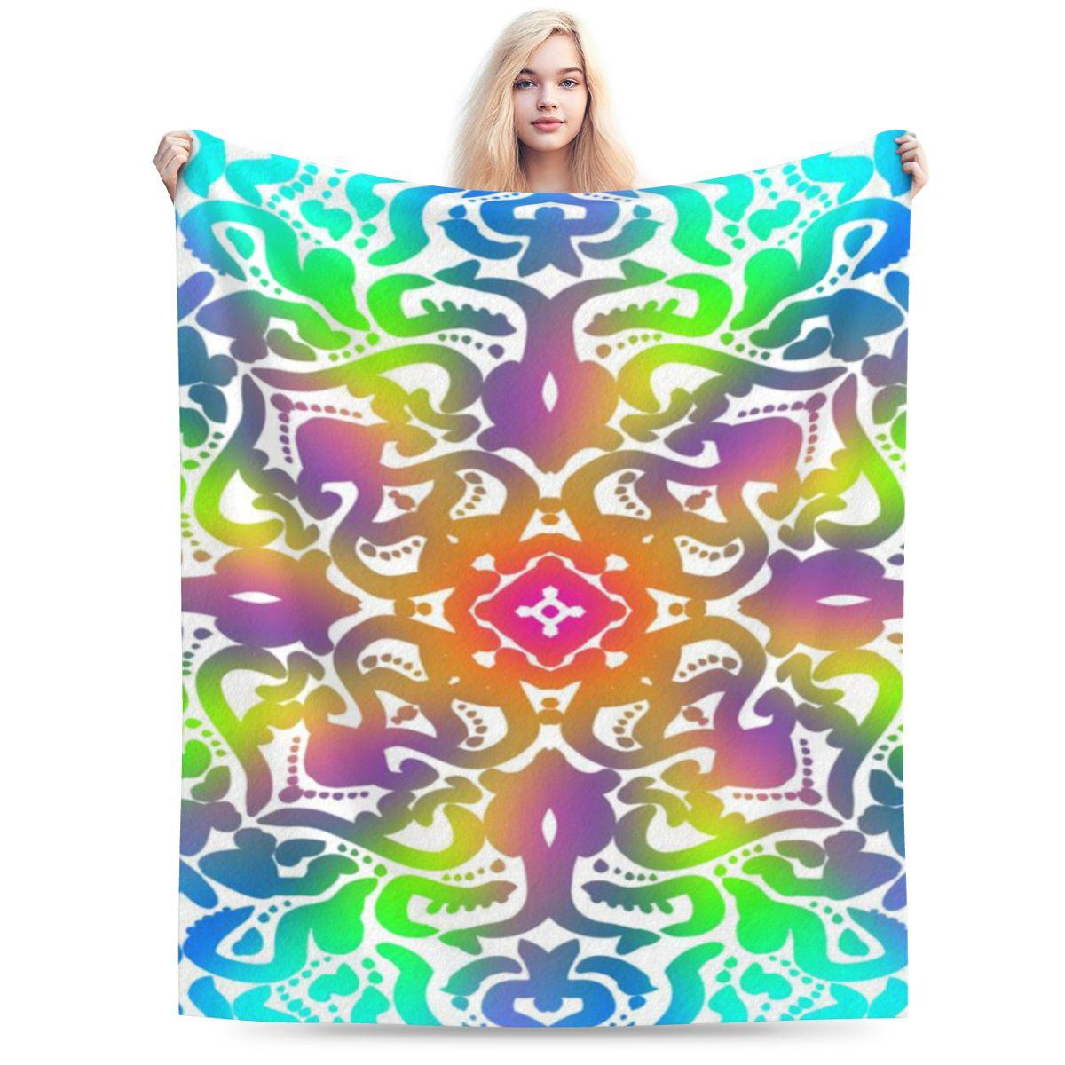 

Light In Flowers Mandala Custom Soft Gift An UltraSoft Micro Fleece Blanket 75x100cm 30x40in