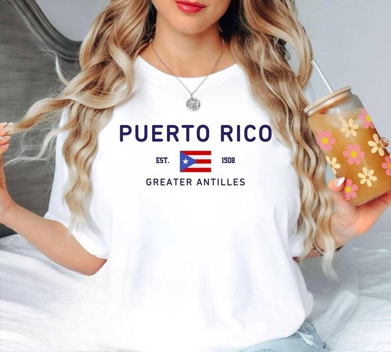 PUERTO RICO TShirt Greater Pride Travel Souvenir Heritage Letters Print High Quality Cotton Tops Tee Shirt Short Unisex Shirts
