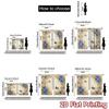 Set Of 2 Flat Printing Party Window Curtains Floral Butterfly Scene Digital Printed Polyester Drapes Festive Use Curtain