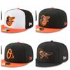 Baltimore Orioles Simple, Size Cap, Closed Cap, Baseball Cap, Sun Hat, Embroidered Hat