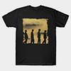 Men Black Print T-shirt New Wave Essentials Echo And Artwork Printed On Stylish Shirts No-Cut Transfer Paper Print Cotton Tshirt