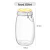 ZISIZ Auslaufsicheres Glas-Fermentations- & Aufbewahrungsglas mit Timer