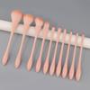10-Piece Slim Waist Makeup Brush Set with Soft Bristles for Powder, Eyeshadow, Blush, and Contour