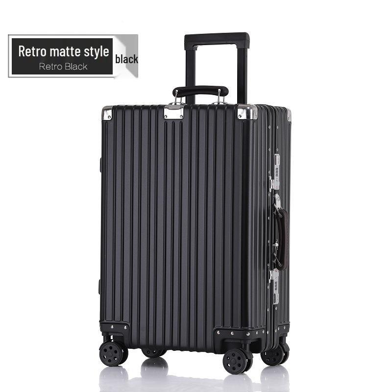 20-Inch Aluminum-Magnesium Alloy Carry-On Suitcase with Password Lock and Metal Frame
