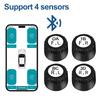 Sistema di Monitoraggio della Pressione degli Pneumatici per Moto Bluetooth 5.0 TPMS Impermeabile con 2/4 Sensori Esterni per Android/IOS