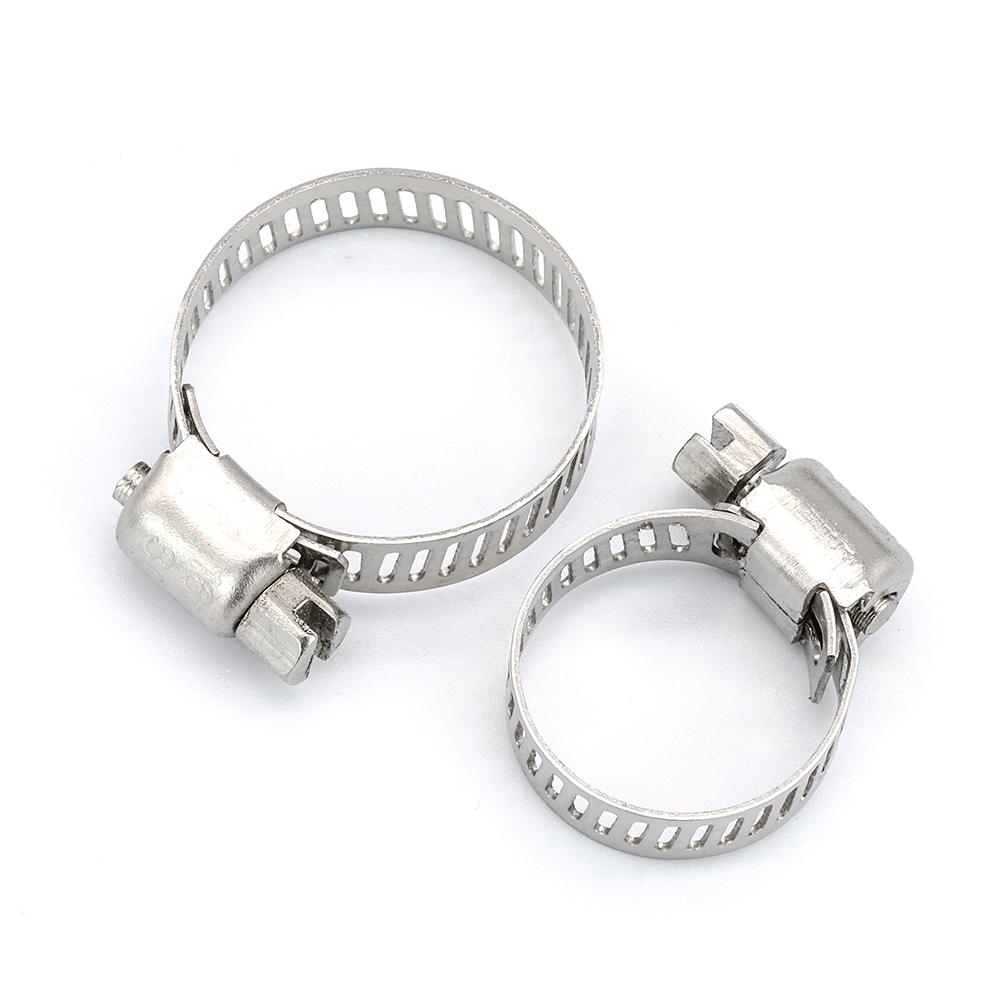 NINDEJIN 3-10pcs Hose Clamp Adjustable 6-311mm Stainless Steel Worm Gear Hose Clip Hose Lock for Water Pipe Plumbing