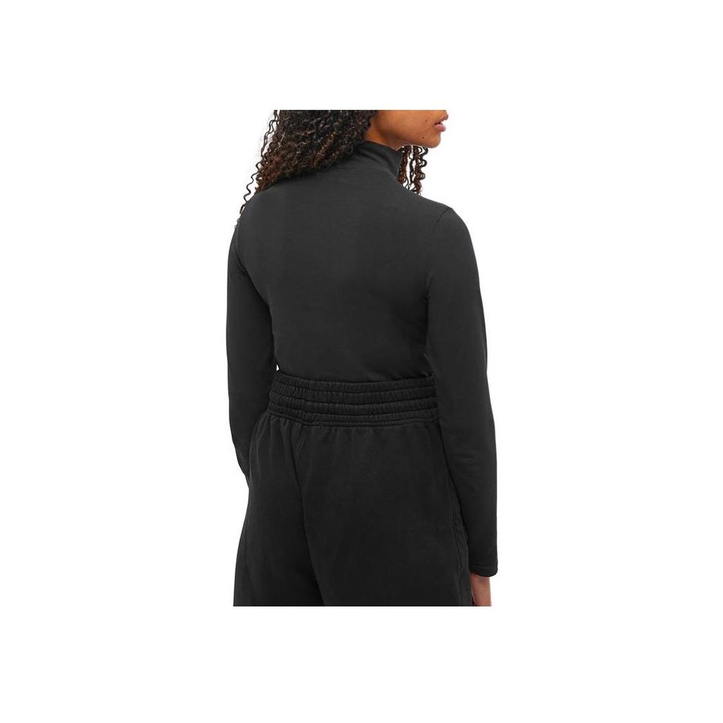 Nike Solid Color Turtleneck Long Sleeve T-Shirt Women Tops Black DD5882-010