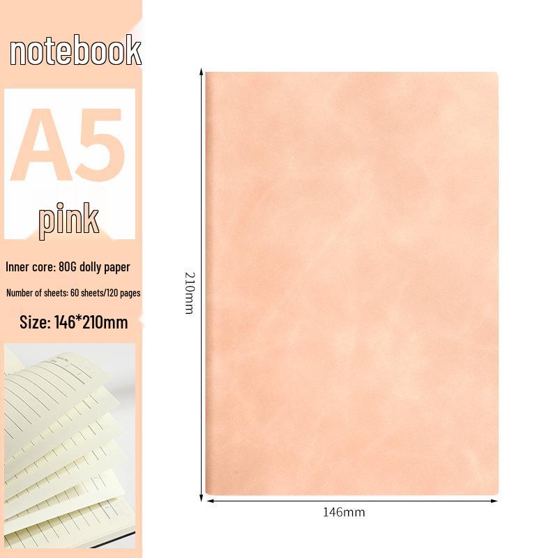 Custom Logo A5 Soft Leather Corporate Notebook