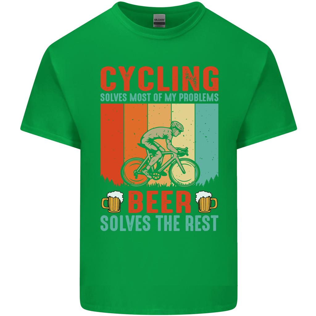 Cycling Funny Beer Cyclist Bicycle MTB Bike Unisexs Light Cotton TShirt