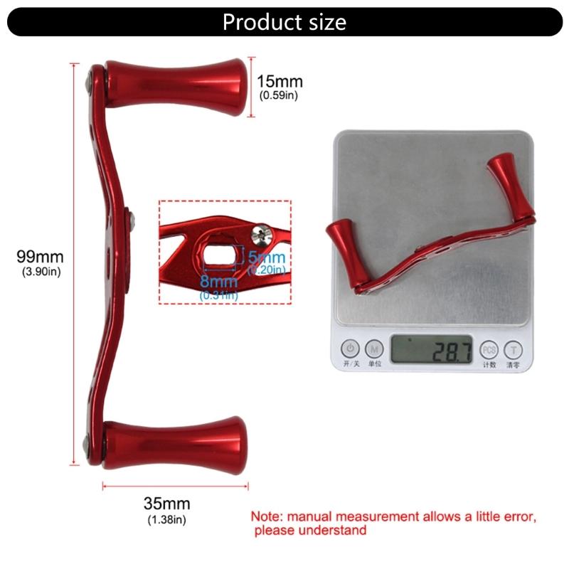 Fishing Reel Handle Knob Grip Replacements Assembly Part Double Handle Arm Fishing Reel Handle Baitcasting Reel Handle