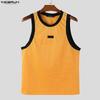 INCERUN Men Round Neck Sleeveless Casual Sport Loose Tank Tops Undershirts