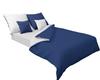 Satin Bedding 140x200 Double Face White and Blue