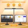 LED Touch Control Eye-Caring Clamp Desk Lamp for Office Home 5 Color Stepless Dimming 10W Eye-Care Architect Table Lamp PC Light
