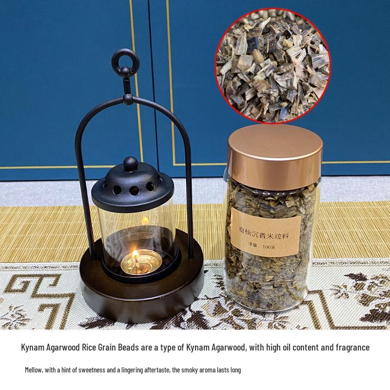 Retro Agarwood Incense Burner & Essential Oil Candle Lamp - Windproof Home Decor