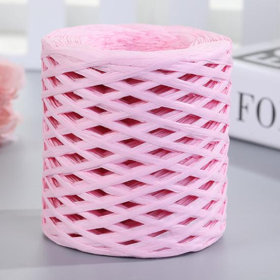 1 Roll Paper Cord Recyclable DIY Clear Texture Hand-knitted Wrapping Raffia Straw for Festival