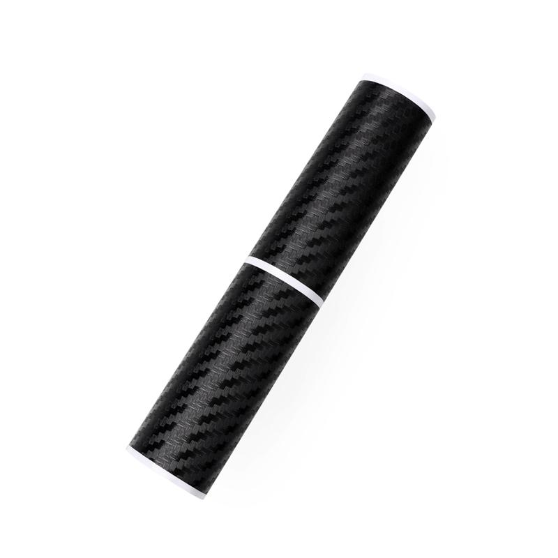 4Pc Black Car Door Stickers Carbon Fiber Plate Car Sticker Sill Scuff Cover Anti Scratch Decal Universal For All