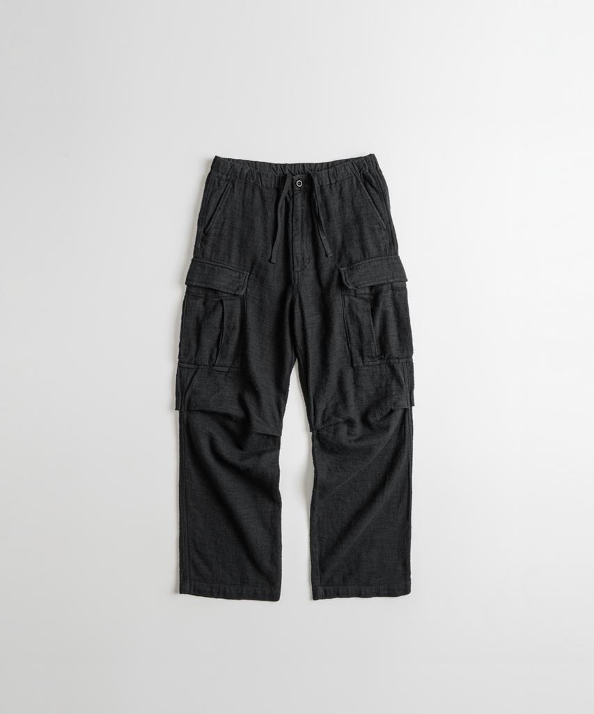 Bihebieo Dyed Slub R/C Field Pants Anthracite