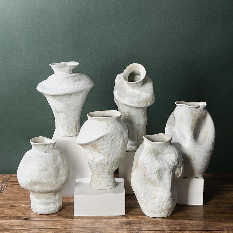 Keramikvase Handgefertigt Grobkeramik Blumenvase Keramik Handwerk Blumenarrangement Zubehör Heimdekoration