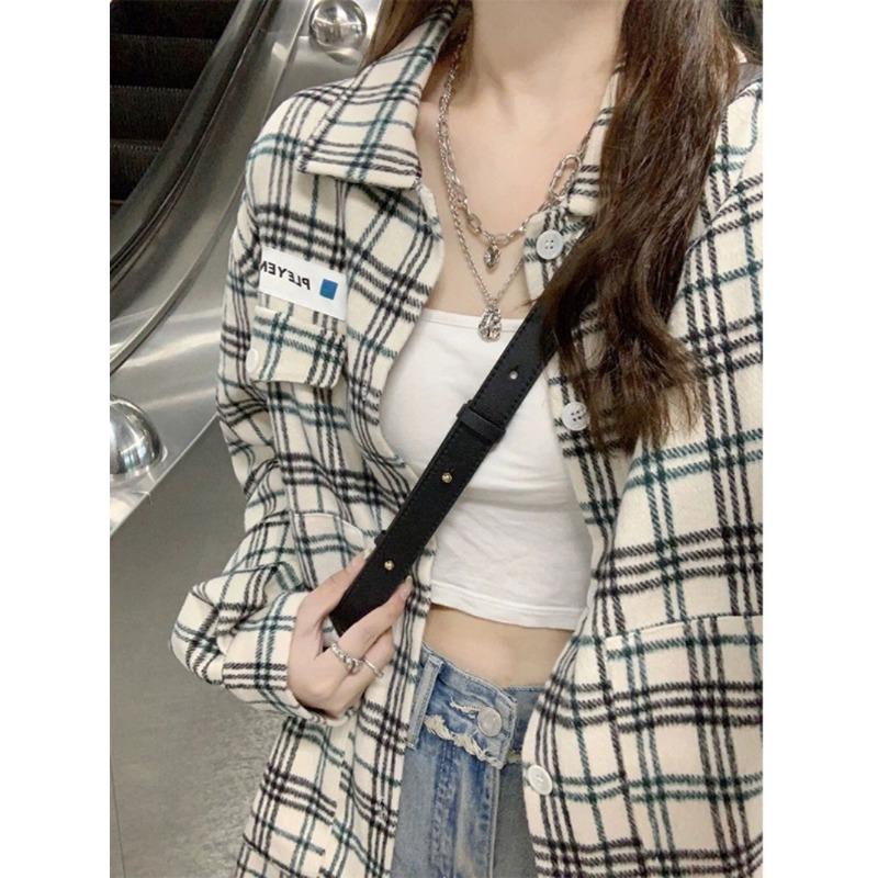 

Рубашка с длинными рукавами во французскую клетку, куртка на осень и лето, новая высококачественная повседневная рубашка в полоску для женщин, защита от солнца 2XL