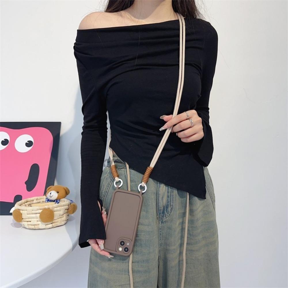 Shockproof Phone Case For iPhone 16 14 13 15 12 11 Pro Max X XR XS 7 8 Plus SE 2020 2022 Crossbody Lanyard Strap Rope Soft Cover