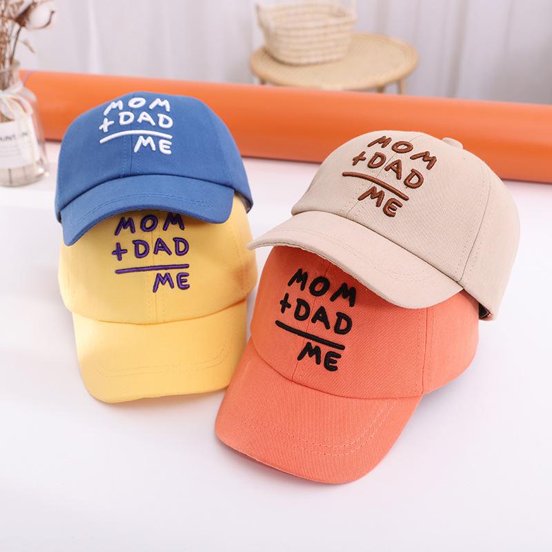 Ricamo Lettera Cappello da Baseball per Bambini Cappellino con Visiera Parasole Coreano per Bambini Tinta Unita Cappellino a Lingua d'Anatra per Bambini Visiera Parasole per Esterno per Bambino Bambina