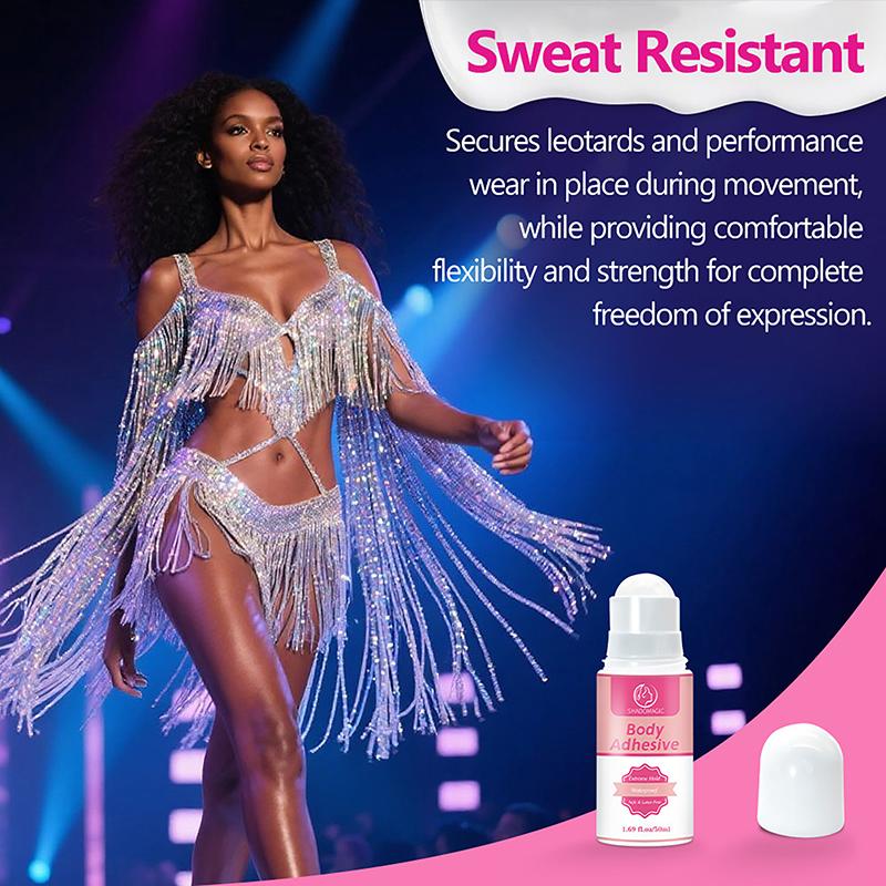 50Ml Anti-Slip Glue Roll On Skin Adhesive For Clothing Dress Body Skin Anti-Exposure Bra Non-Slip Fixed