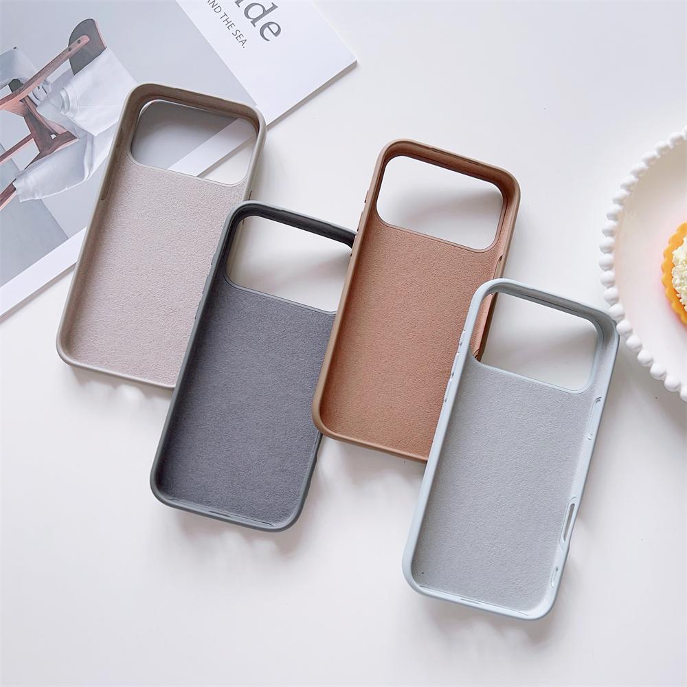 Matte Candy Color Phone Case for iPhone 17 Air 16 16E 15 Pro Max Liquid Silicone Shockproof Protection Skin Feeling Solid Cover
