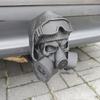 Vtipný 3D tištěný kryt koule tažného zařízení Plynová maska Ocelová helma Kryt háku přívěsu Nerezový PLA Kryt koule háku přívěsu